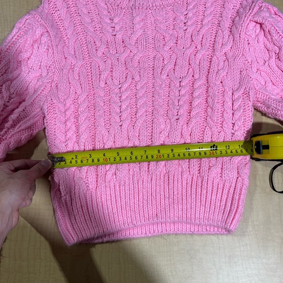 Slate & Willow Vibrant Pink Cable Knit Sweater - Picture 4 of 6